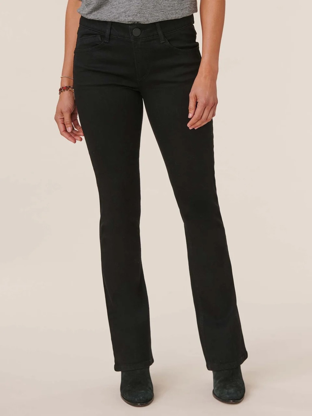 NWT Democracy Ab"solution Itty Bitty Bootcut Black Jeans size 0 Feminine